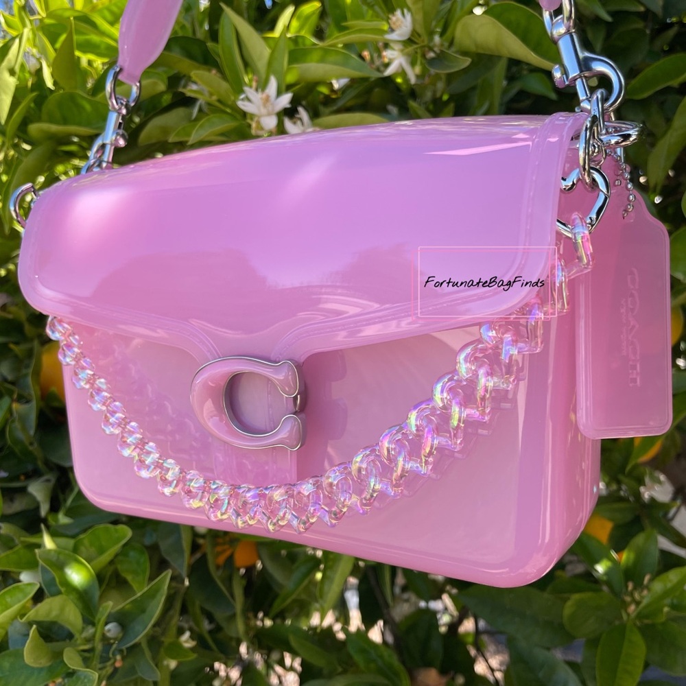 TikTok Famous PINK PASTEL Jelly Triple Hearts Resin Bag Strap Novelty Bag Strap